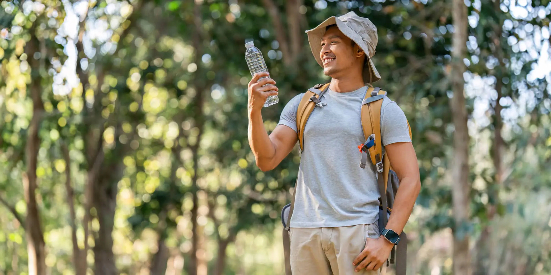 young man backpacker traveling alone in forest at 2024 03 20 15 03 27 utc scaled